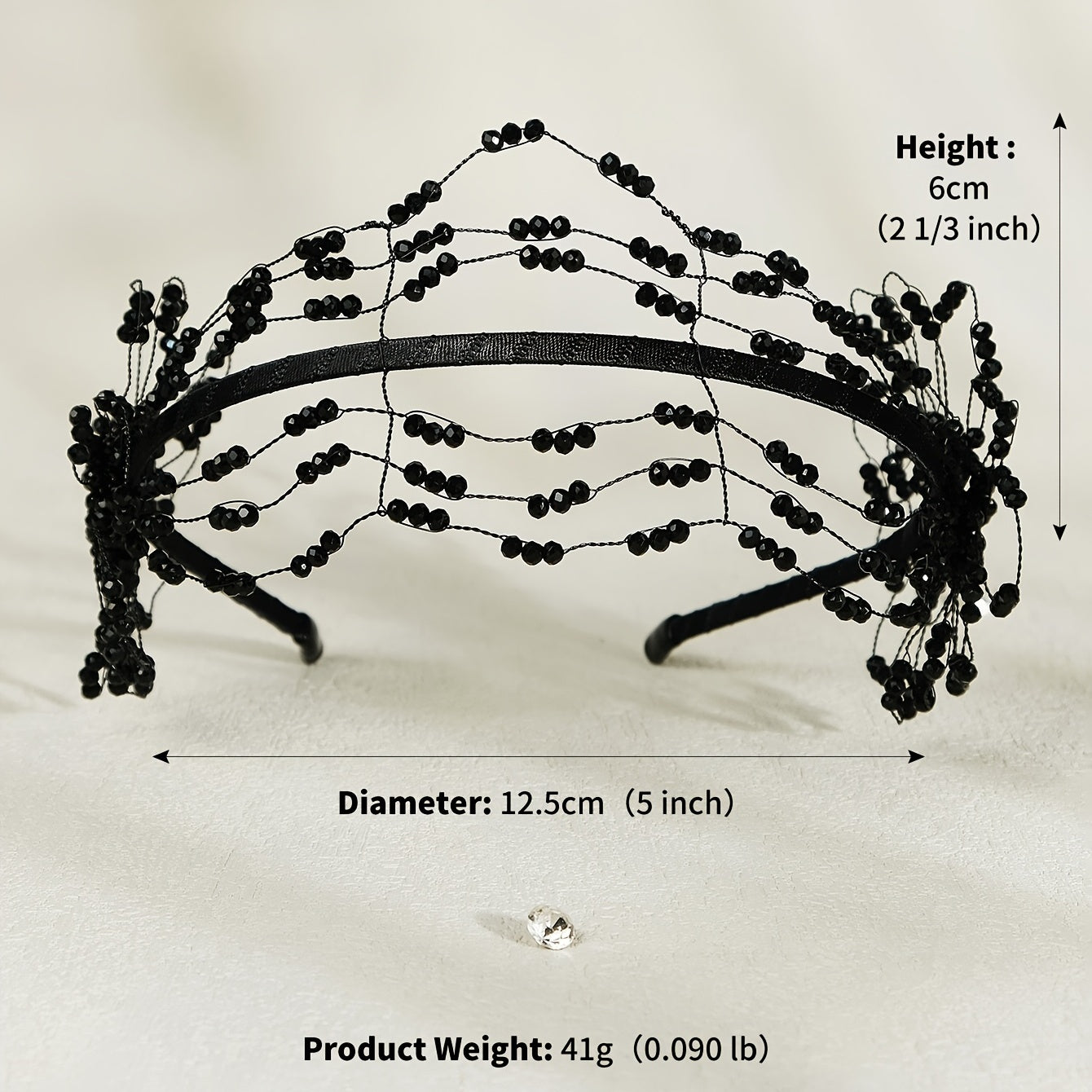 Crystal Bead Hairband Headband Princess Tiara Wedding Birthday Cosplay Hair