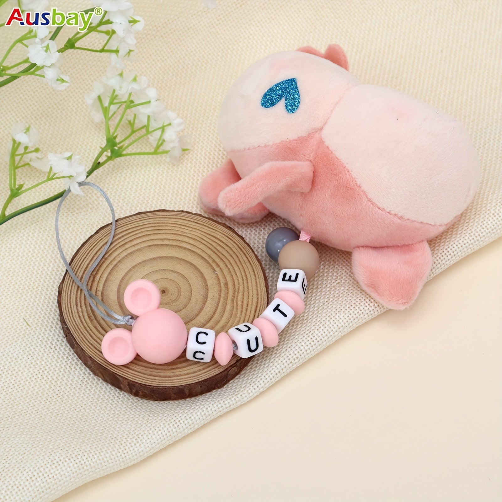 Personalized Pacifier Clip Plush Toy Holder