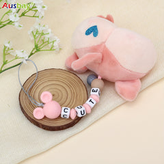 Personalized Pacifier Clip Plush Toy Holder