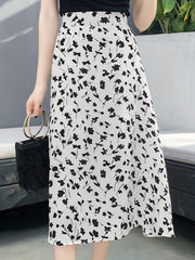 Floral Print High Waist Maxi Skirt