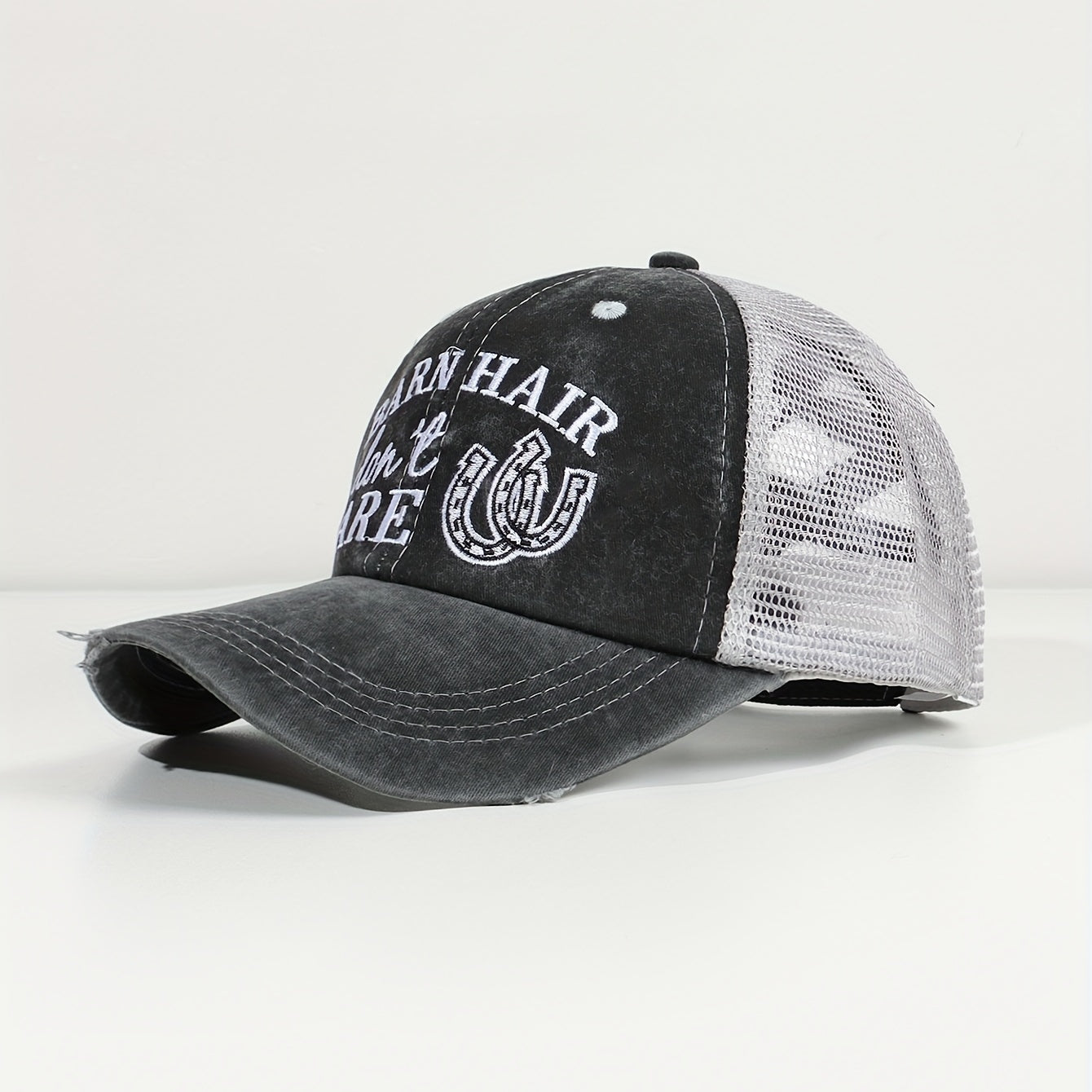 Barn Hair Dont Care Trucker Hat Breathable Mesh Baseball Cap