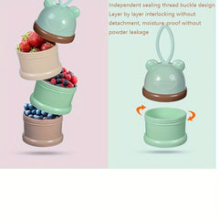 Baby Milk Powder Box 3 layer Formula Dispenser Portable Stackable