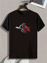 Knight Pattern Print Men's Sports T-shirt