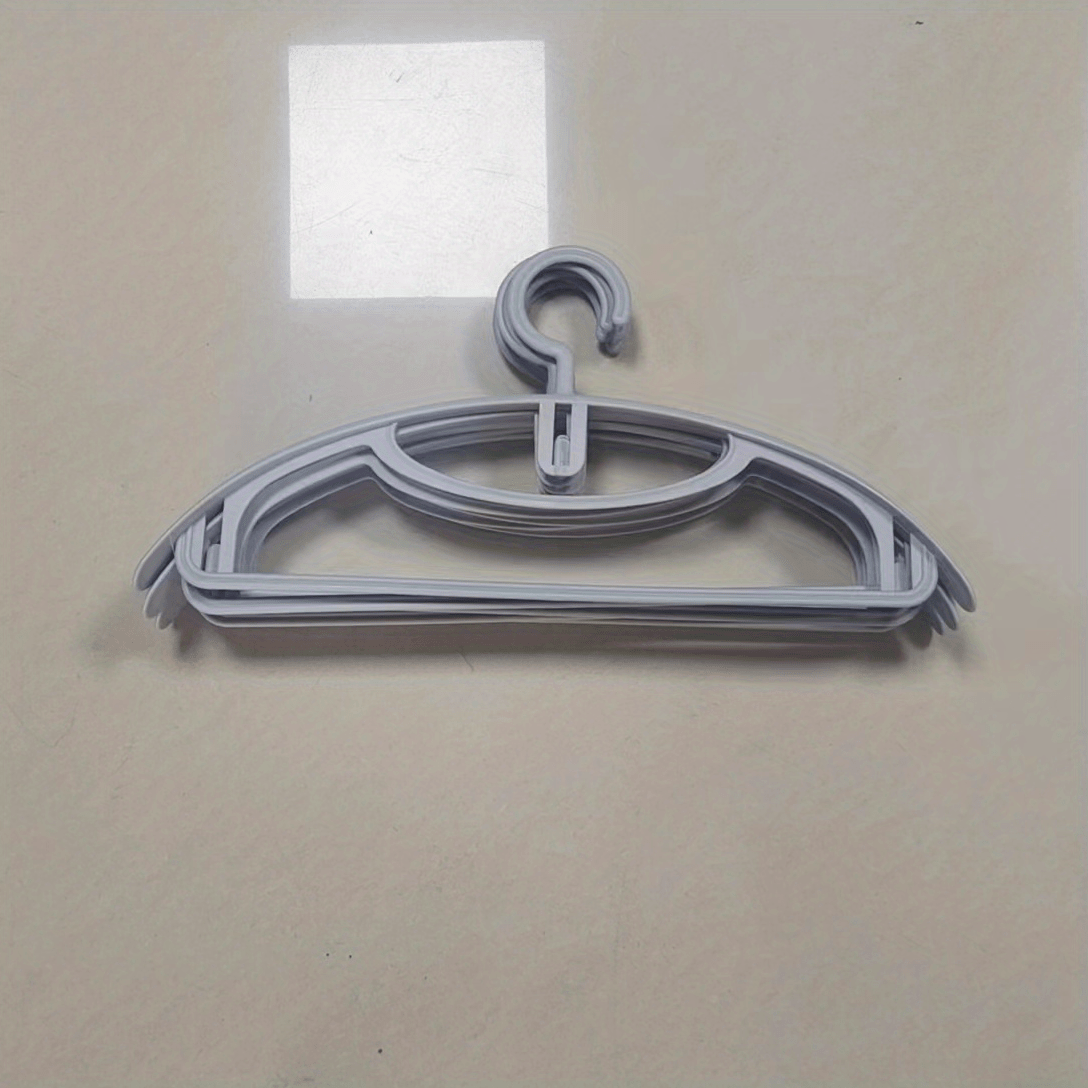 5pcs Semi-circular Stacking Hanging Clothes Rack Wide Shoulder Balcony Drying
