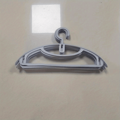 5pcs Semi-circular Stacking Hanging Clothes Rack Wide Shoulder Balcony Drying