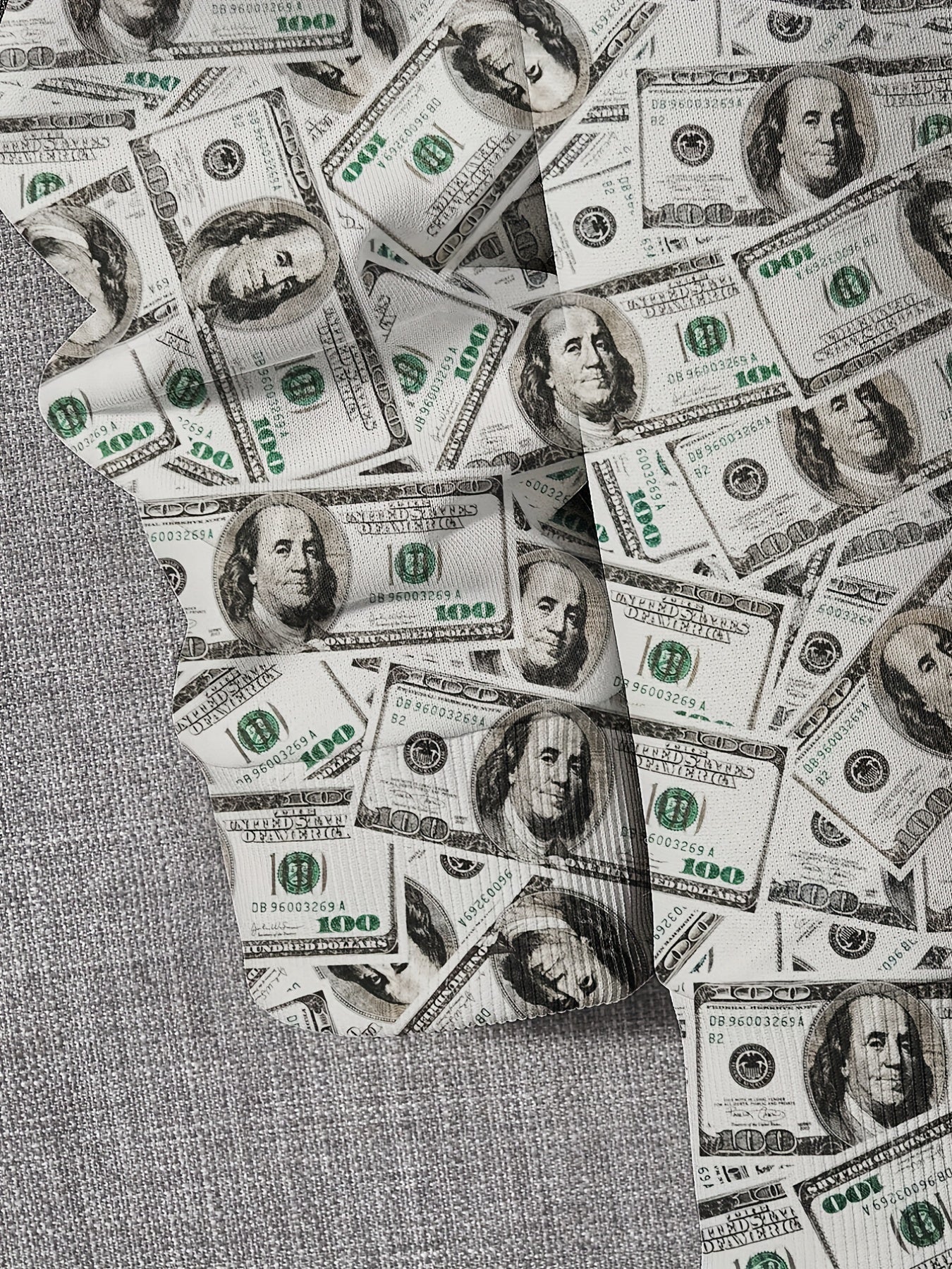 Fancy Money All Over Print Sweatshirt Men's Casual Graphic Crew