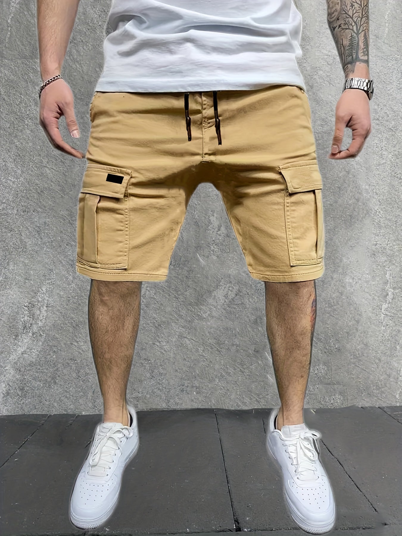 Men's Cargo Shorts Active Elastic Waist Sports Shorts