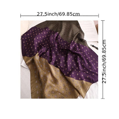 Simulated Silk Printed Square Scarf Women's Head Scarf