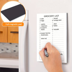 2pcs Magnetic Grocery List Pad For Fridge