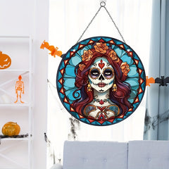 Halloween Acrylic Katrina Hanging Decorations with Bloody Horror Elements