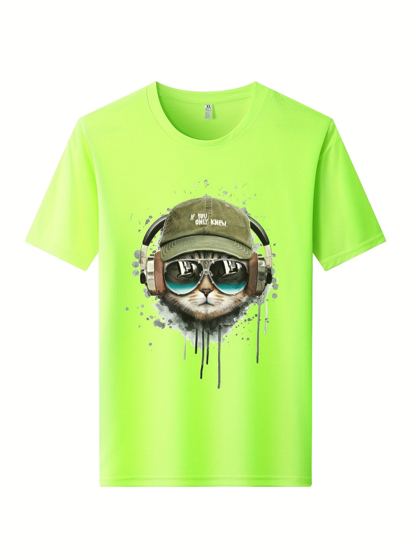 Skeleton Motorcycle Print Men's Graphic Tee for Summer