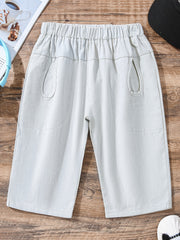 Boys Casual Thin Cotton Elastic Waist Shorts Kids Summer Clothes