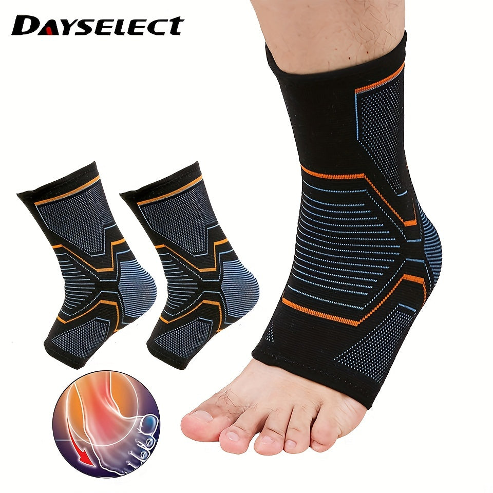 2pcs Sports Ankle Protector Stretch Pressurized Breathable Knitted