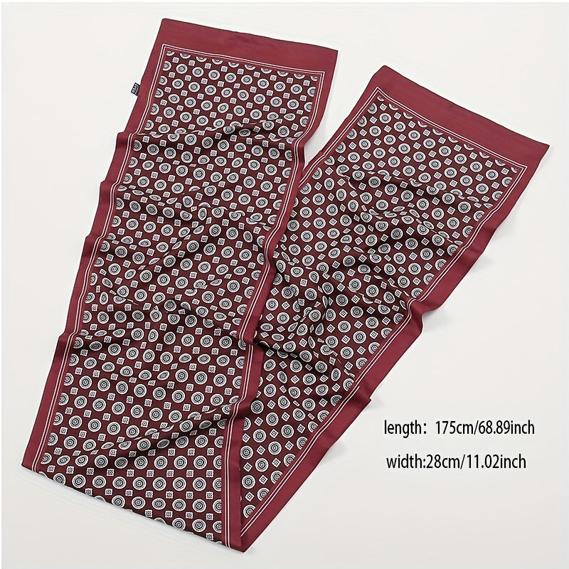 Men's Printed Twill Double Layer Scarf