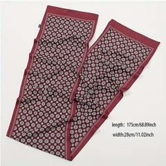 Men's Printed Twill Double Layer Scarf