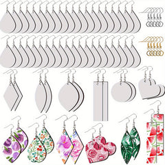 260pcs Water Drop Love Double Sided Printed Charms for Earrings Jewelry
