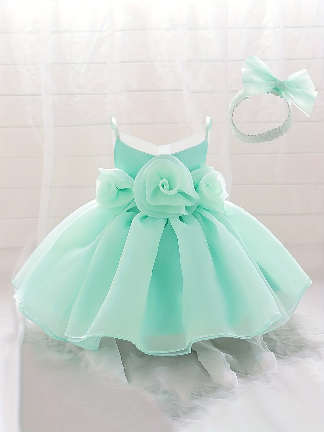 Mesh Puffy Princess Dress for Baby Girls