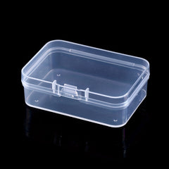 6pcs Rectangular PP Plastic Box Portable Organizer Hinged Lid Storage Box