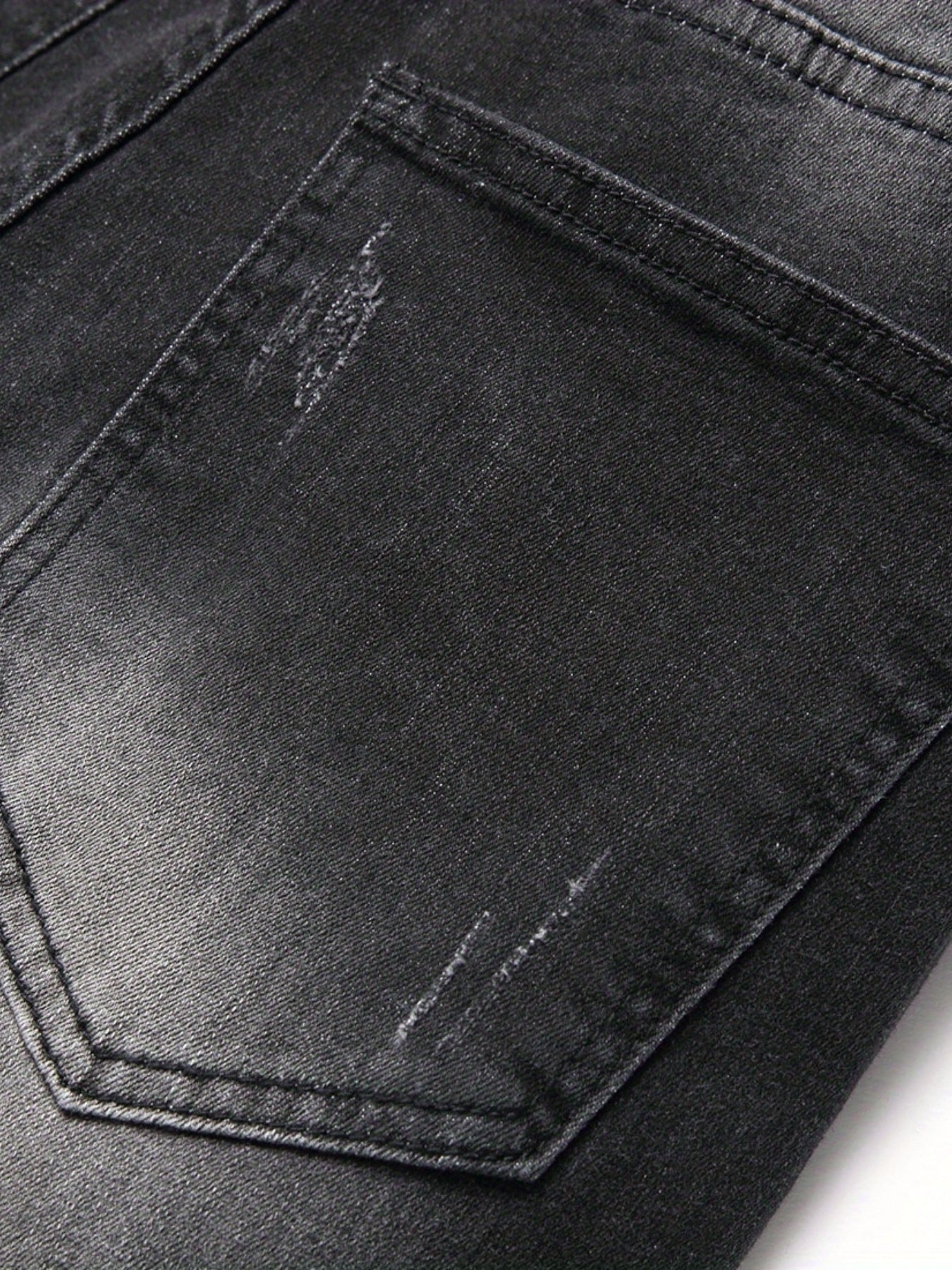 Men's Slim Fit Biker Jeans Stretch Cargo Denim Pants