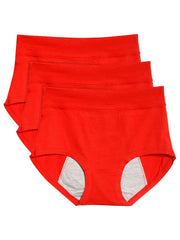 3pcs Period Panties Comfy Full Coverange Anti Leak Women's Lingerie