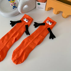 Couple Hands Holding Socks Funny Thermal Socks