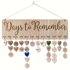Family Birthday Board Hanging Calendar Wall Decoration