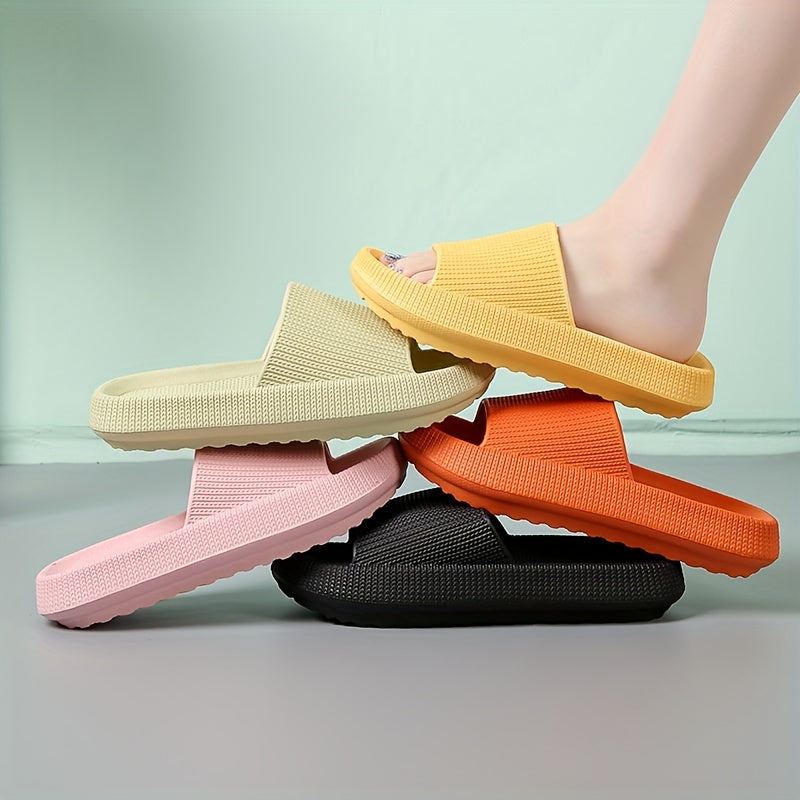 Men's Slip On Platform Slides Open Toe Slippers