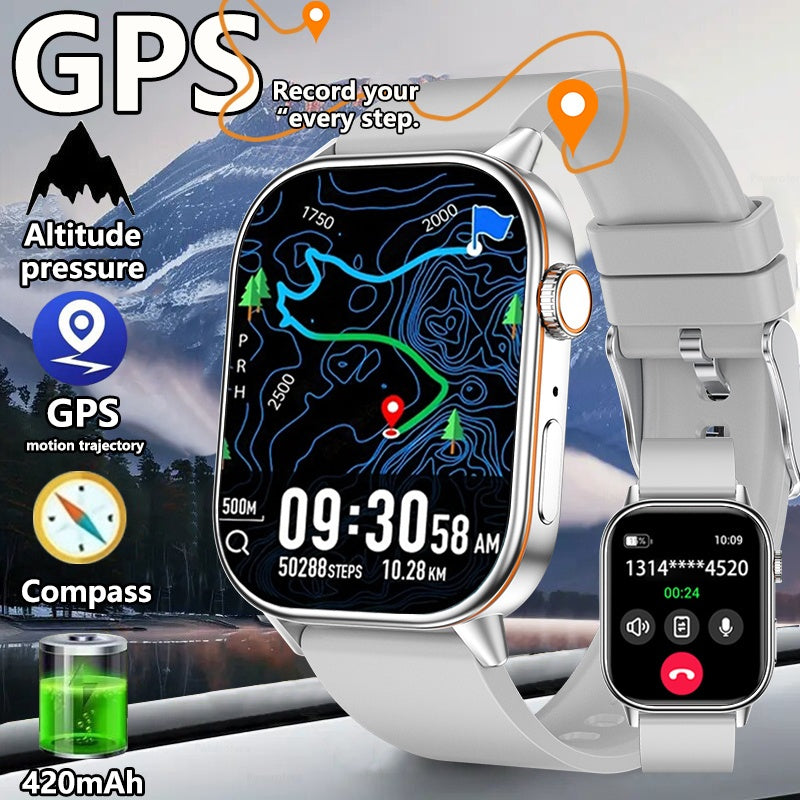 GPS Smart Watch 5 HD Display Altitude Air Pressure Stopwatch 170 Sports M