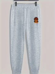 Halloween Pumpkin Print Men's Pants Drawstring Sweatpants Loose Casual Trousers