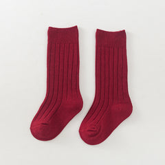 Toddler Knee High Ribbed Socks High Elasticity