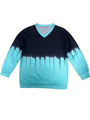 V Neck Pullover Sweatshirt Casual Long Sleeve for Women