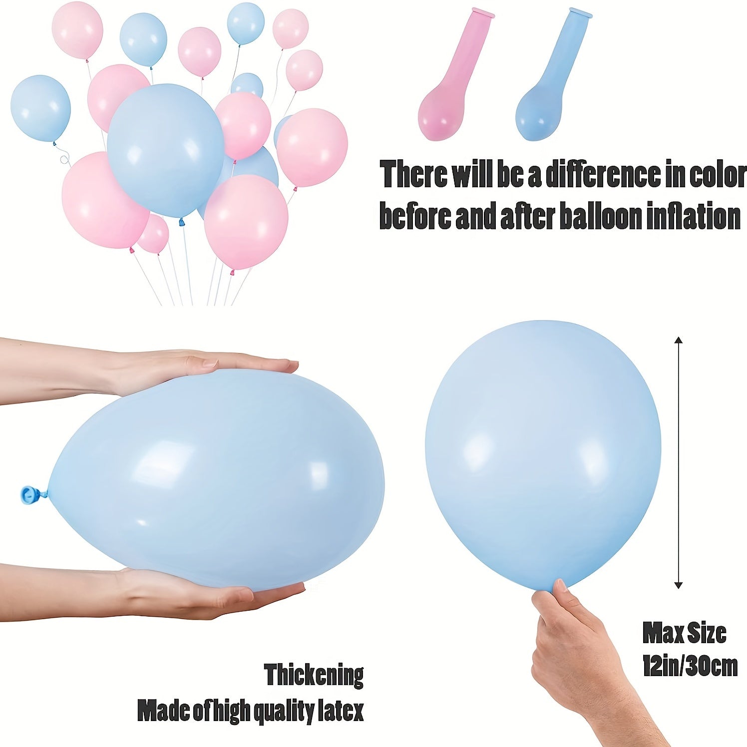 120pc Gender Reveal Pink Balloons Macaron Latex Balloons Garland Arch Kit
