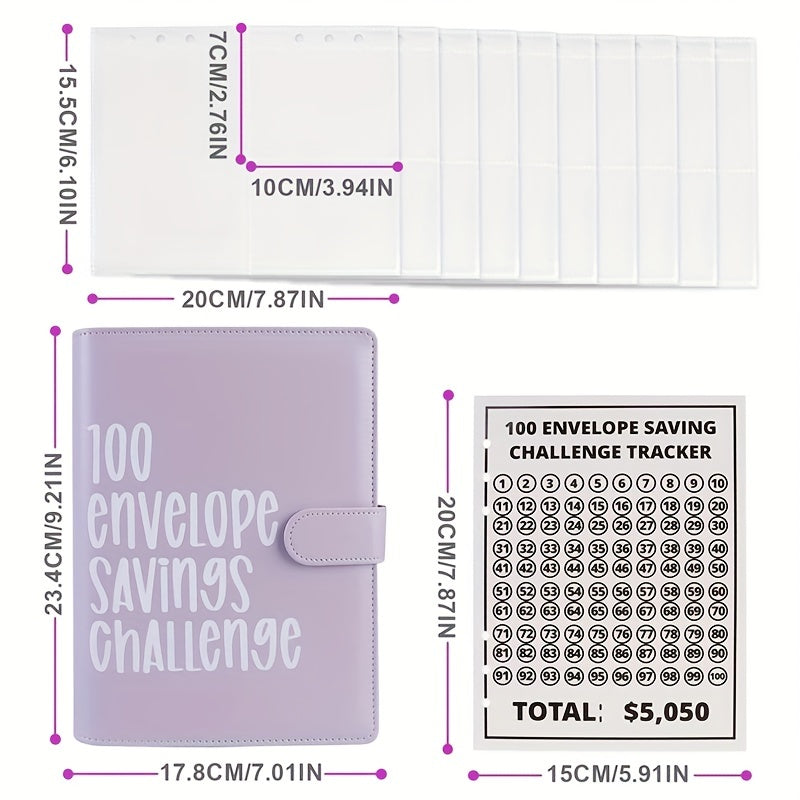 100 Envelopes Challenge Binder - Fun Way To Save $5,050