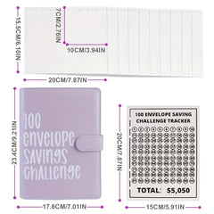 100 Envelopes Challenge Binder - Fun Way To Save $5,050