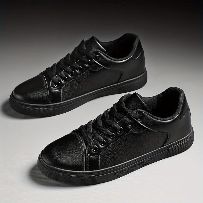 Men's Letter Print Lace-Up Skate Shoes Casual Outdoor Sneakers