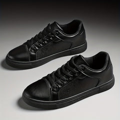 Men's Letter Print Lace-Up Skate Shoes Casual Outdoor Sneakers