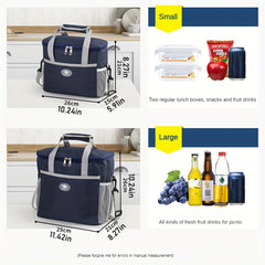 Portable Insulated Bag Large Capacity Aluminum Foil Lunch Box Bag