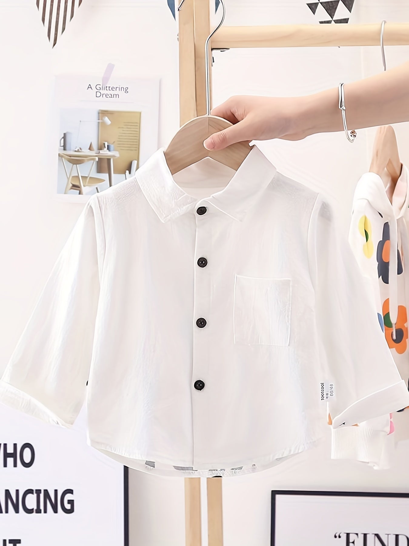 Toddler Baby Casual Shirt Kids Button Down Long Sleeve Top