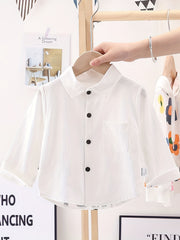 Toddler Baby Casual Shirt Kids Button Down Long Sleeve Top