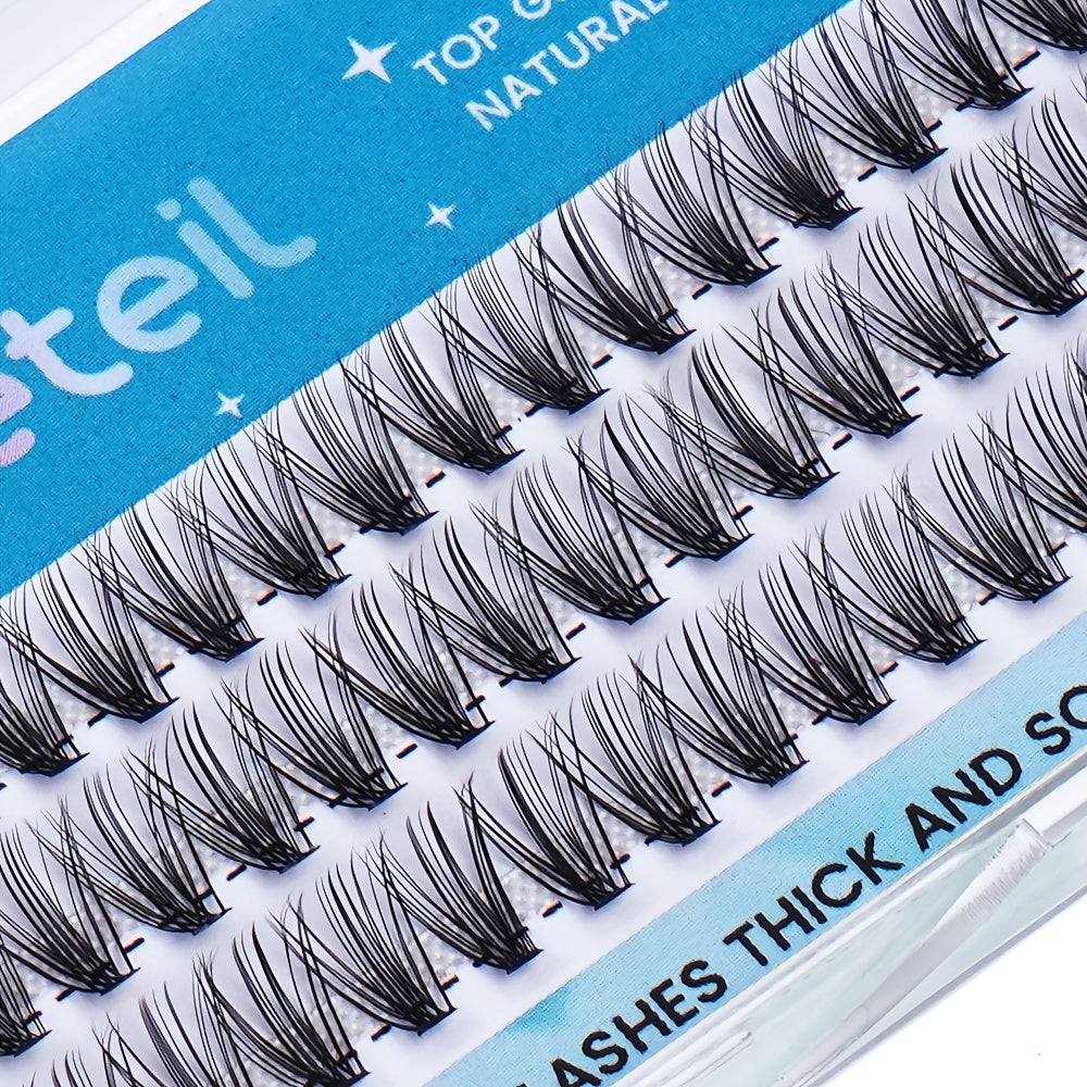10mm Cluster False Eyelashes 60 Pcs 0.10C Volume 20p Thickness Eyelash Extension