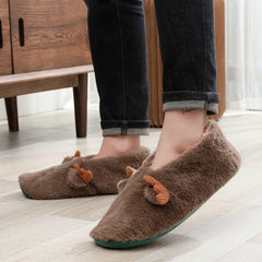 Men's Cartoon Plush Indoor Slippers Christmas