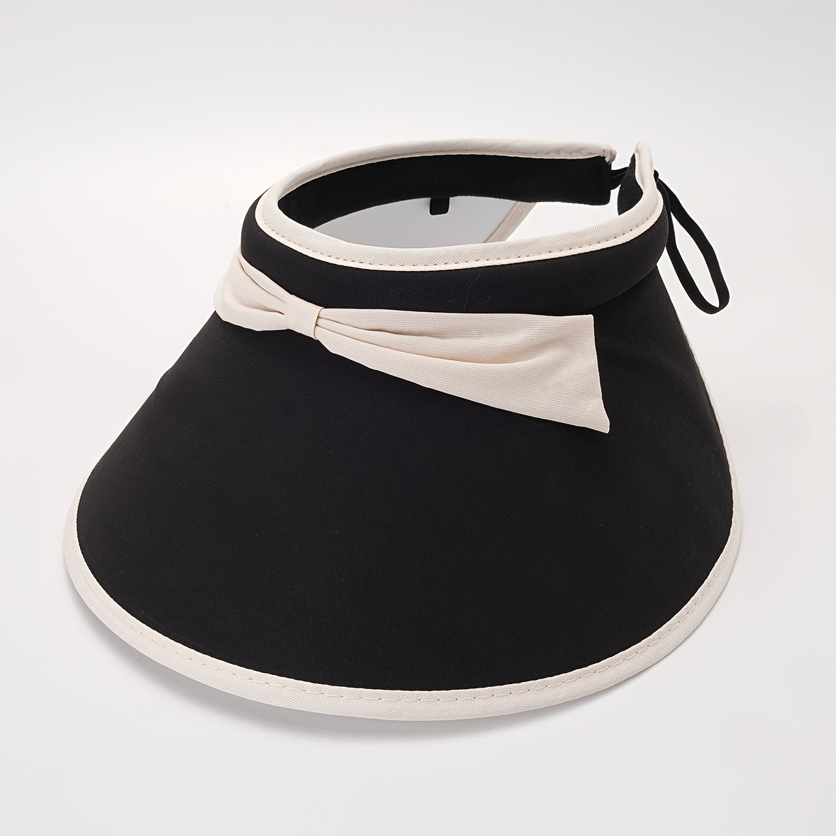 Wide Brim Block Visors Bow Sun Hats Cotton Blend Sunscreen UV Protection