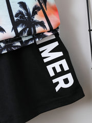 Boys Summer Outfit Shorts & T shirt Short Sleeves Crew Neck Casual Kids Clothes