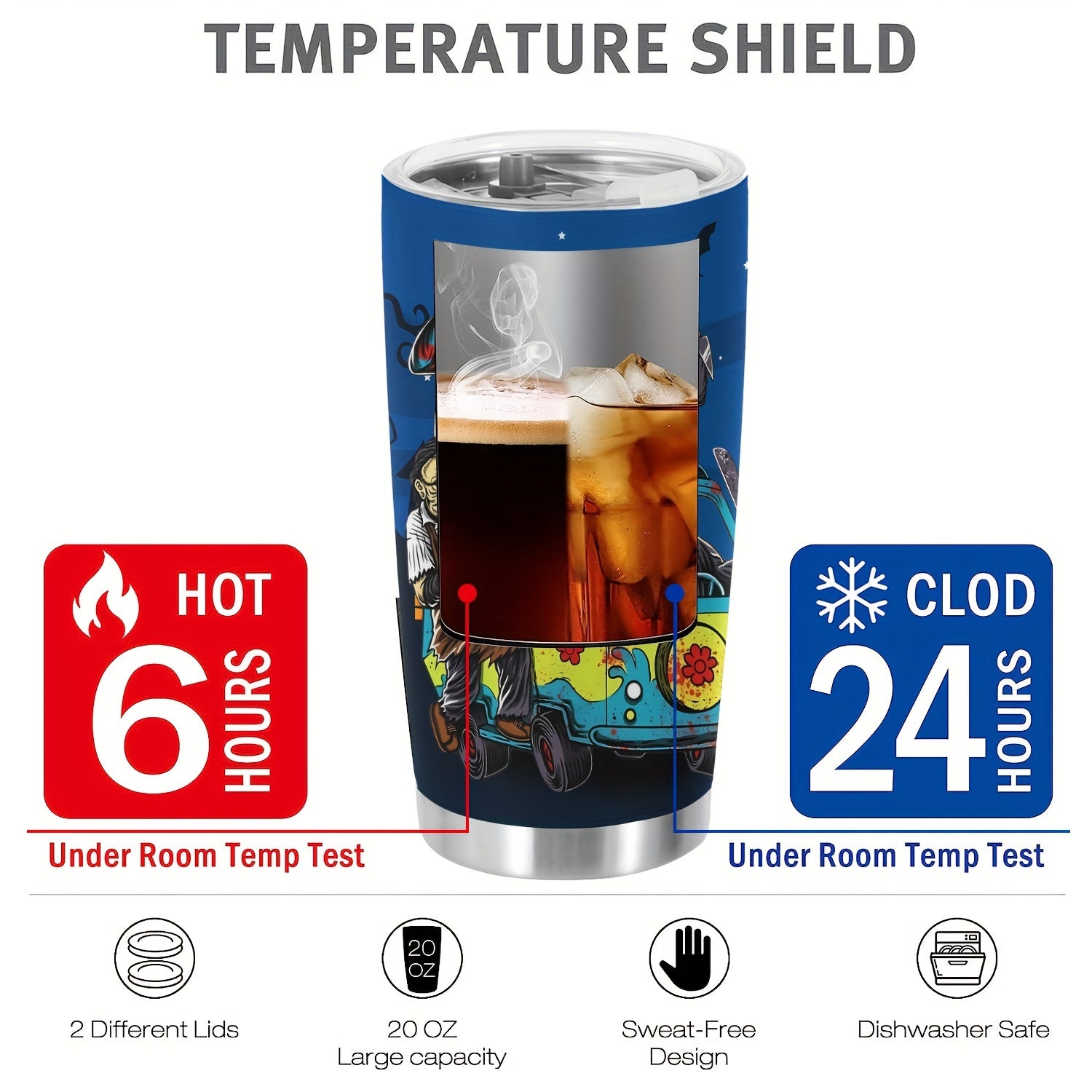 Halloween 20oz Stainless Steel Tumbler - Vacuum Insulated Travel Mug