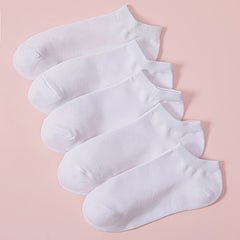 5 Pairs Soft & Lightweight Low Cut Ankle Socks Women's Hosiery