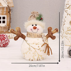 Snowman Doll Ornament Plush Pointed Hat Christmas Tree Decoration