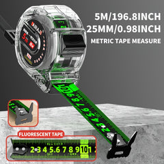 Tape Measure Fluorescent Green Double sided High Precision Waterp