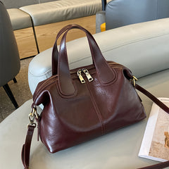 Convertible Shoulder Bag Detachable Strap Zipper Closure for Work