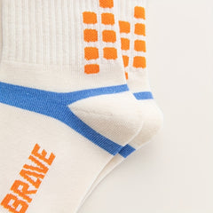 5 Pairs Boy's Striped Crew Socks Cotton Blend Comfy Casual Unisex Socks