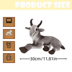 11" Pygmy Goat Plush Soft Stuffed Animal Realistic Looking Doll
